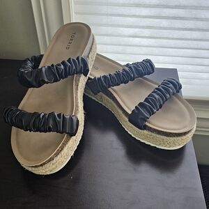 Torrid Black Espadrille Sandals for Women Sz 11.5